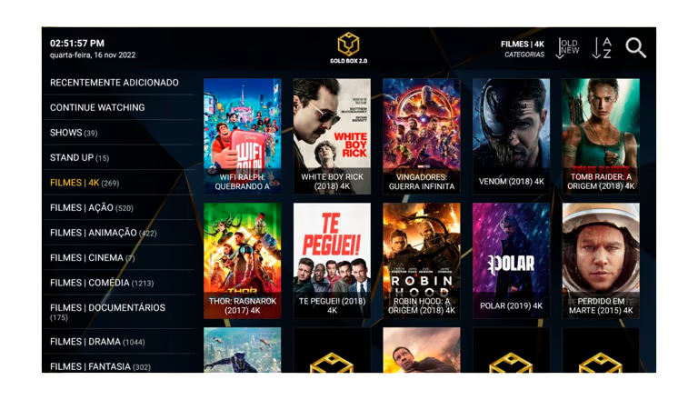 Catálogo de filmes e séries do FUNPLAY