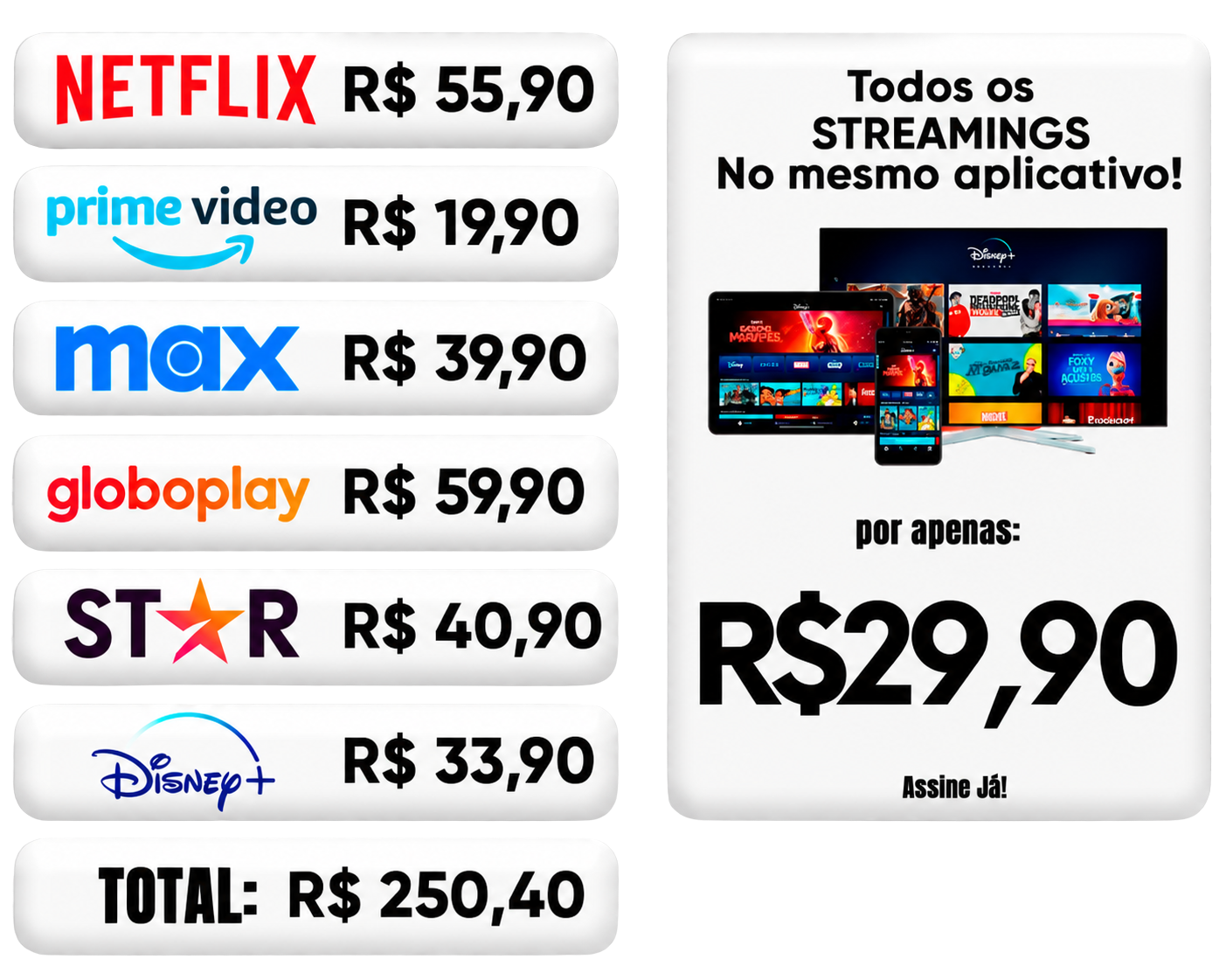 Serviços de streaming reunidos no FUNPLAY